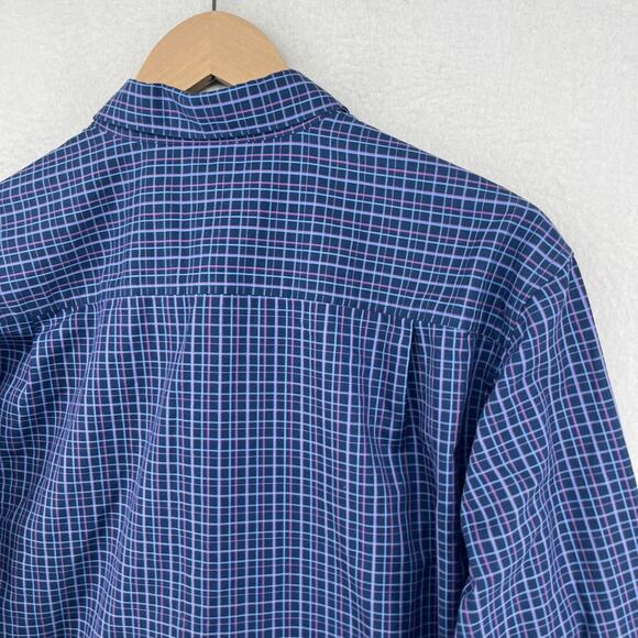 TOMMY BAHAMA Shirt Mens M Islandzone Newport Coast Tuscan Tattersall Check Blue - Picture 8 of 16